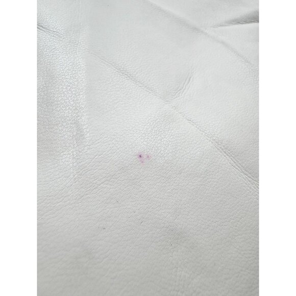 NWT AGOLDE Lyle Lace White Recycled Leather High Rise Straight Pants, Size 24 - Picture 9 of 16